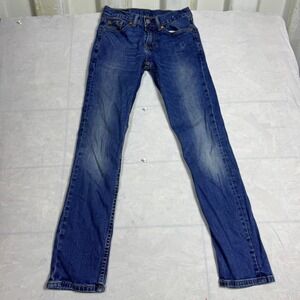 Levi's 511 Mens Straight Leg Jeans Blue Denim Comfort Five Pockets Size W28 L32